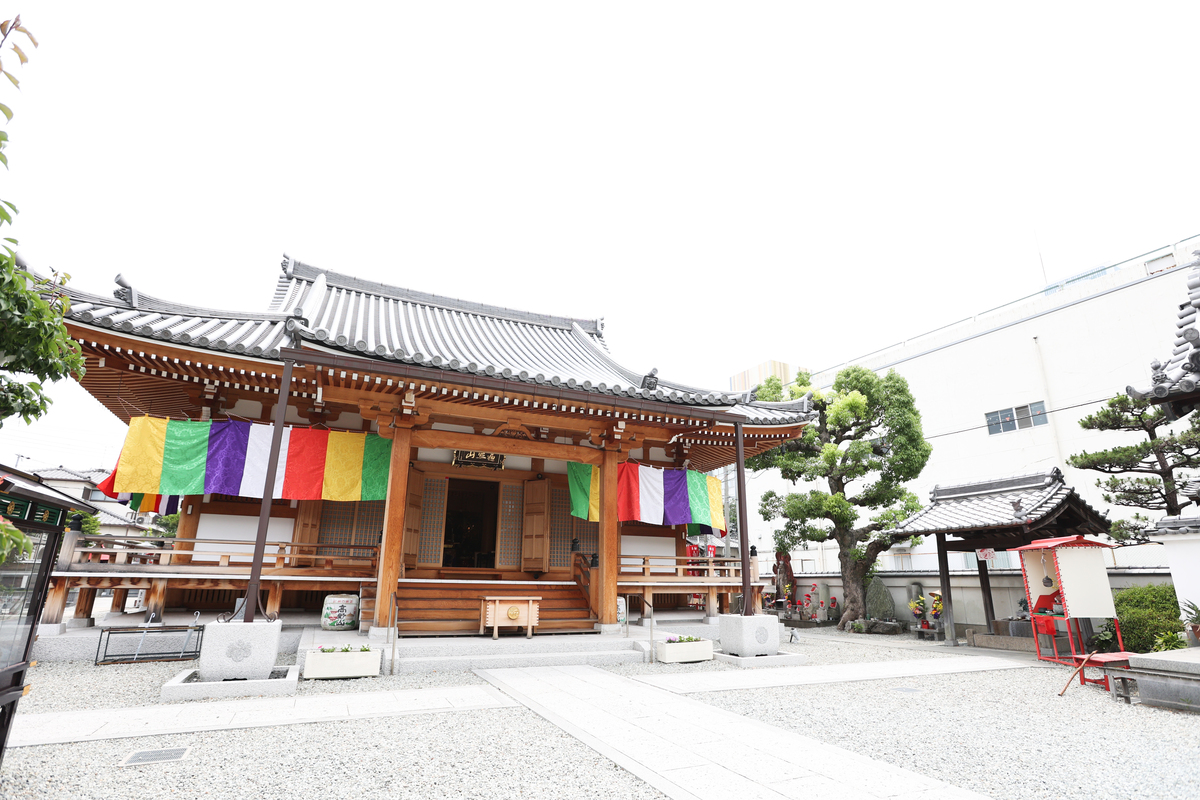 高野寺の本堂と境内の